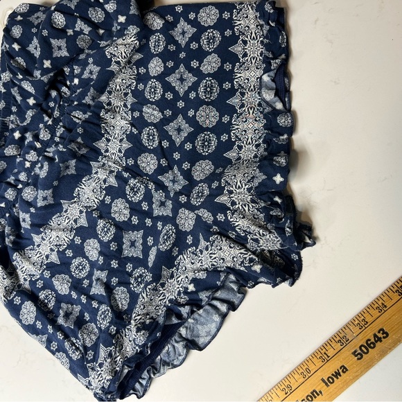 Rue 21 Three quarter Length Sleeve Boho - Blue & White Size Medium - Picture 8 of 16